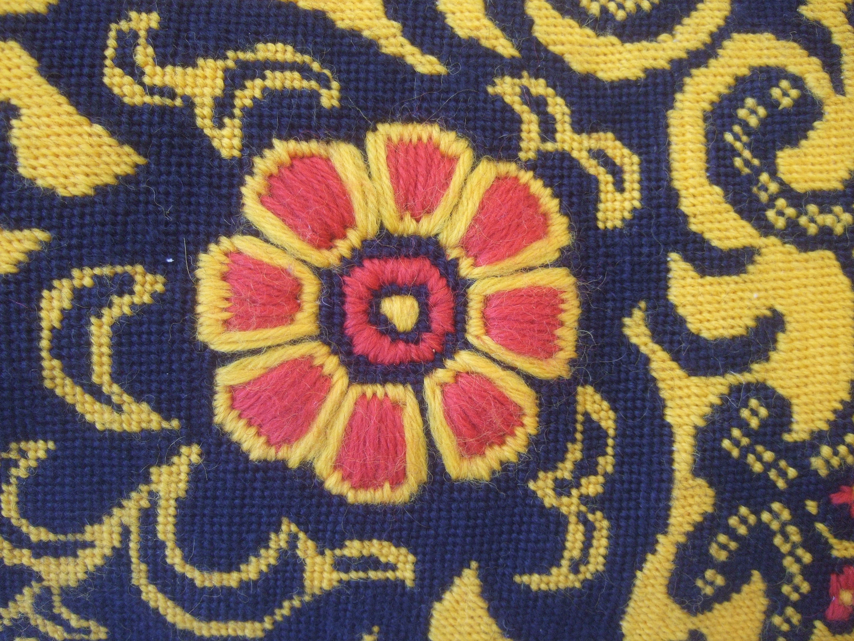 Exquisite Handmade Needlepoint Artisan Tunicdress C 1970s Etsy