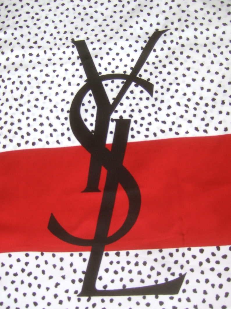 YVES SAINT LAURENT Luxurious Large Silk Shawl-Scarf image 3
