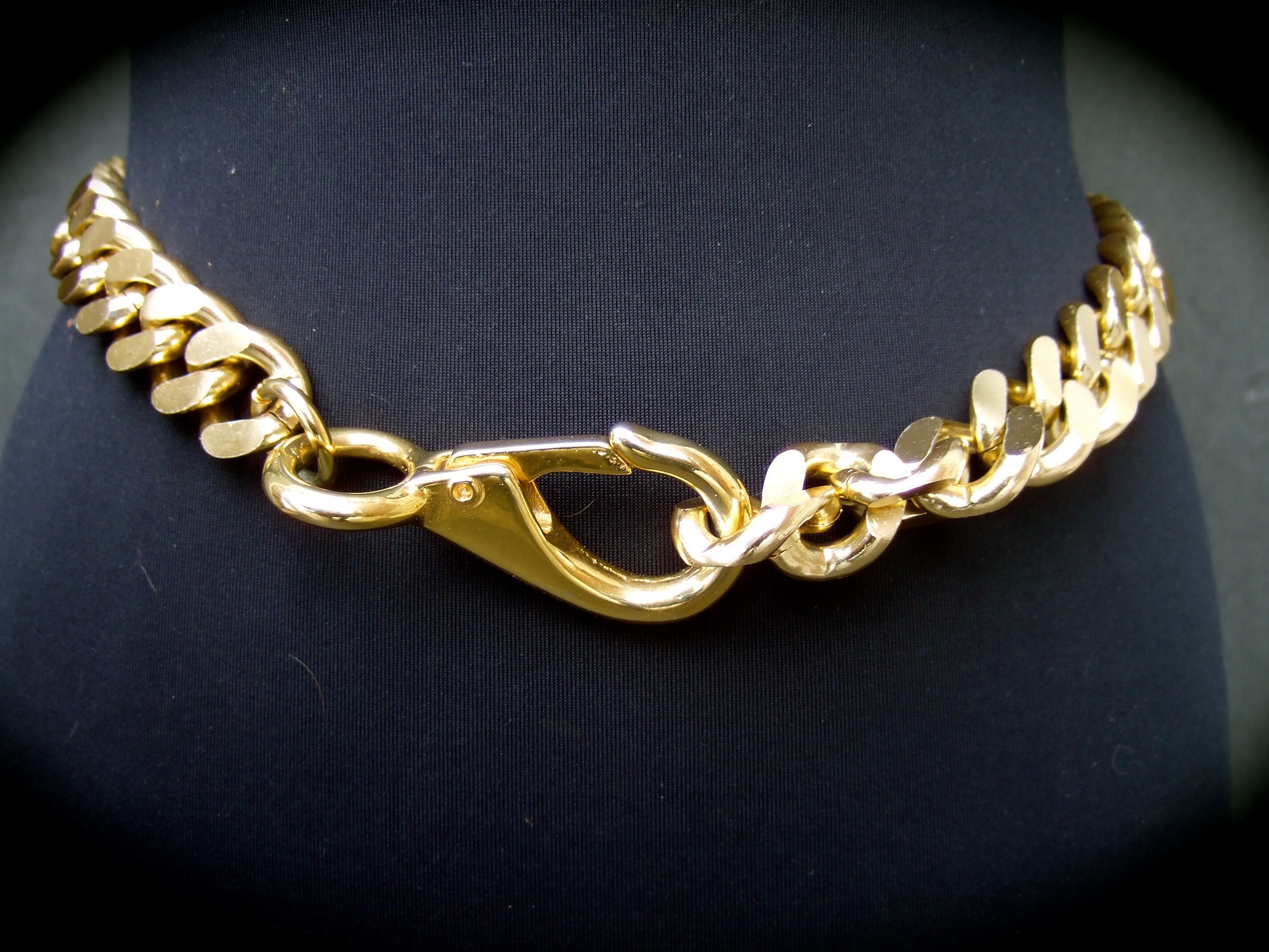 ACCESSOCRAFT vintage GOLD TONE BELT FLAT CURB CHAIN 32” waist Selfish Curb Chain Belt in Gold | Uncommon James main image 3