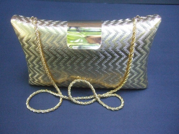SAKS FIFTH AVENUE Italian Gilt Metal Minaudiere Bag Etsy Australia