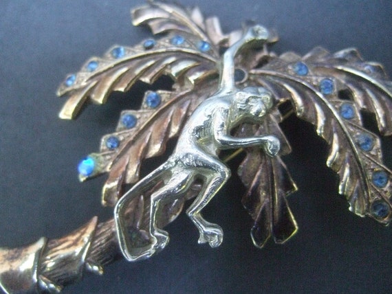 1940s Avant-garde Figural Monkey Brooch