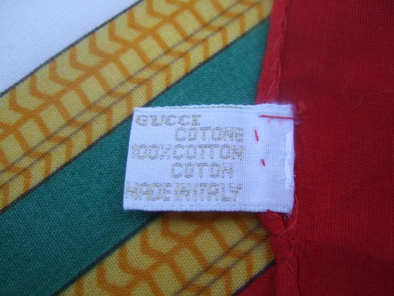 GUCCI Italy Huge Rectangular Cotton Schooner Ship… - image 7