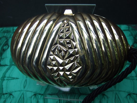 Italian Gilt Metal Oval Shaped Fringe Tassel Mina… - image 4