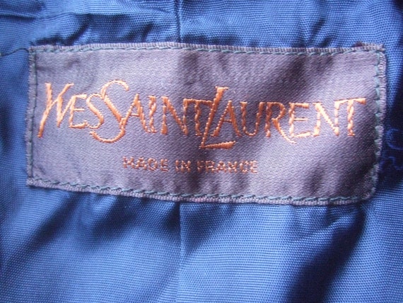 YVES SAINT LAURENT Men's Midnight Blue Velvet Jac… - image 9