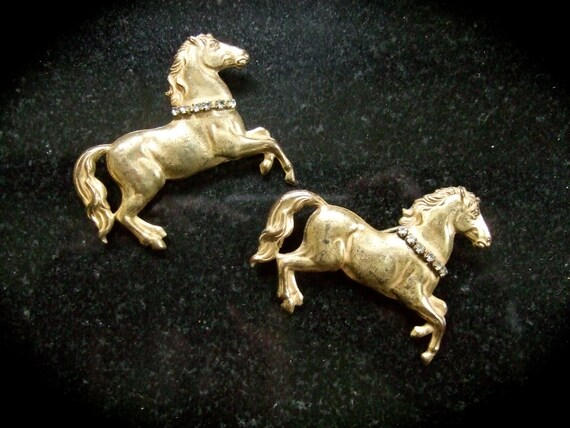 MIRIAM HASKELL Extremely Rare Pair of Equine Broo… - image 3