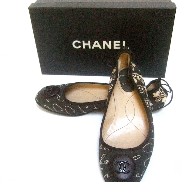 Chanel Classic Ballet Style Flats in Chanel Box Size 38.5