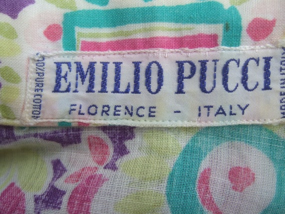 EMILIO PUCCI Pastel Floral Print Cotton Blouse c … - image 3