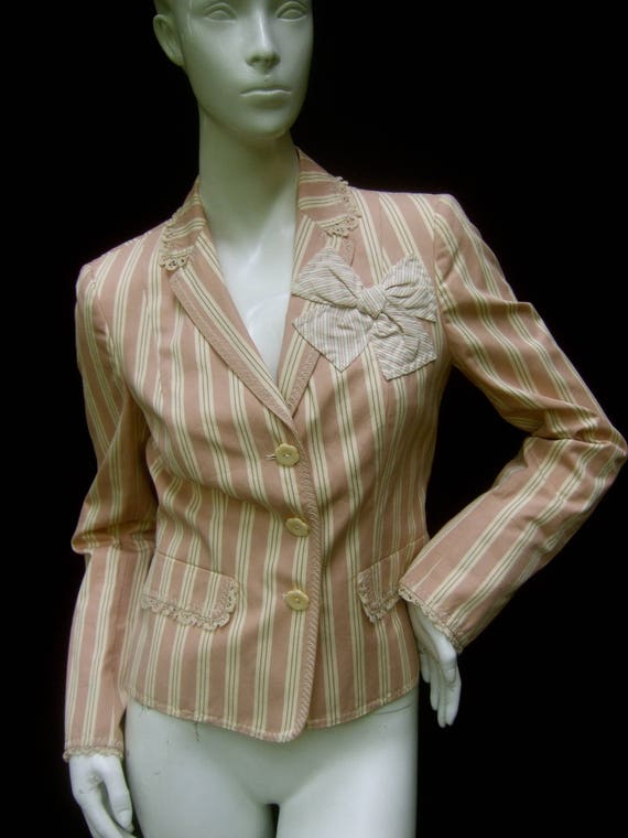 MOSCHINO Cheap & Chic Striped Cotton Jacket