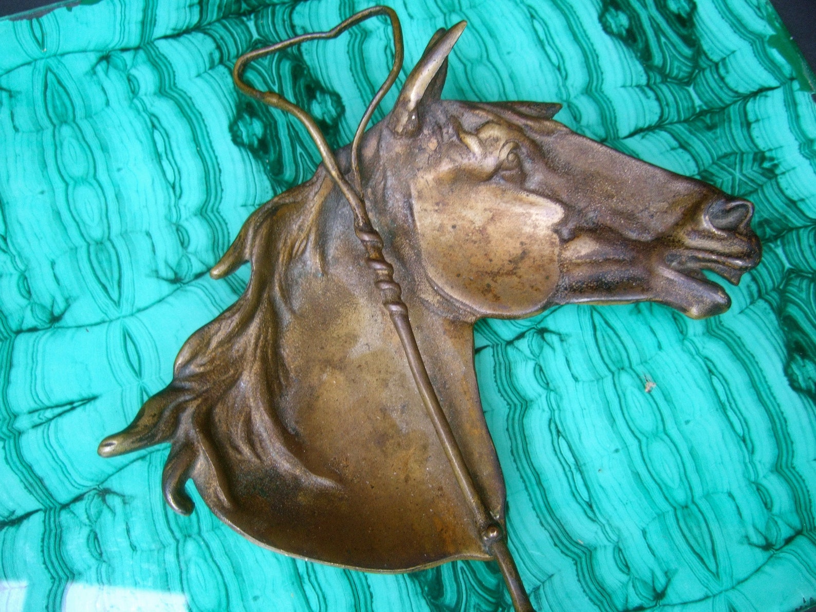 Majestic Bronze Cast Iron Equine Figural Decorative Ash Tray C Etsy