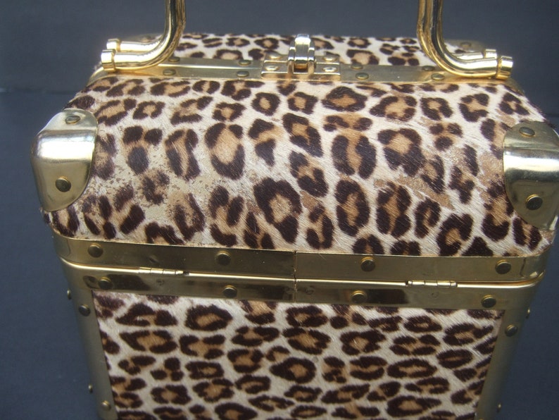 Exotic Leopard Print Pony Hair Box Purse Designed by Lisette Etsy