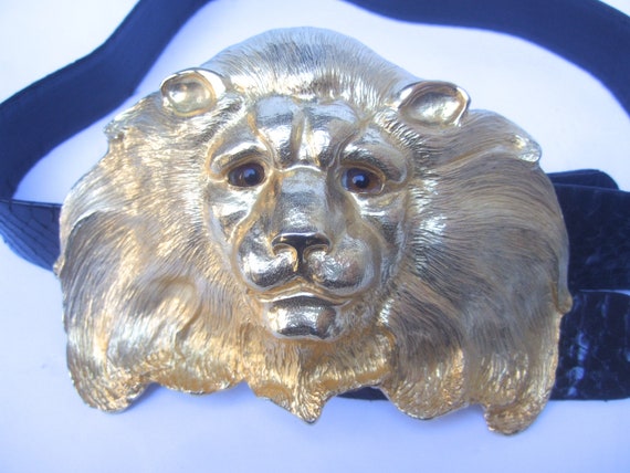 CHRISTOPHER ROSS Incredible Massive 24k Gold Plated Lion  display picture 1