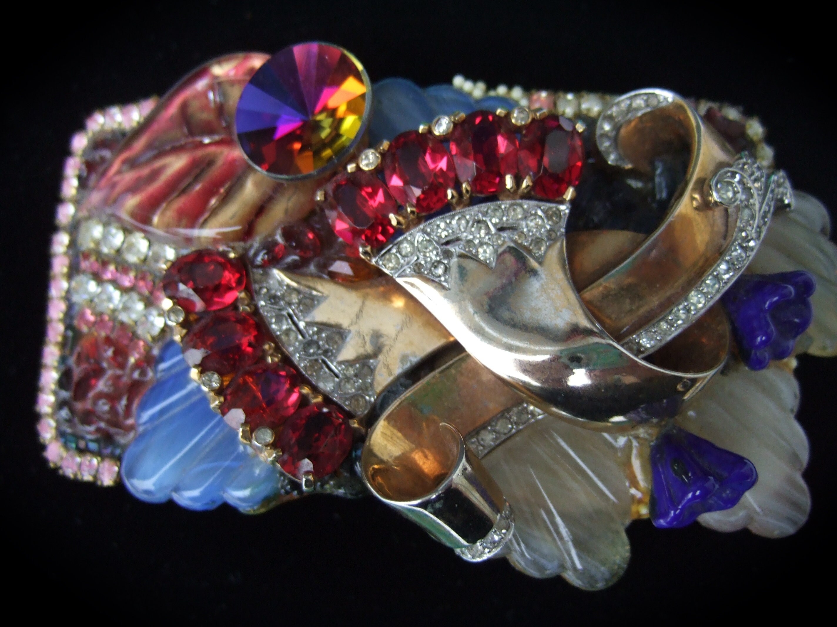 WENDY GILL Crystal Encrusted Artisan Repurposed Belt Buckle C - Etsy