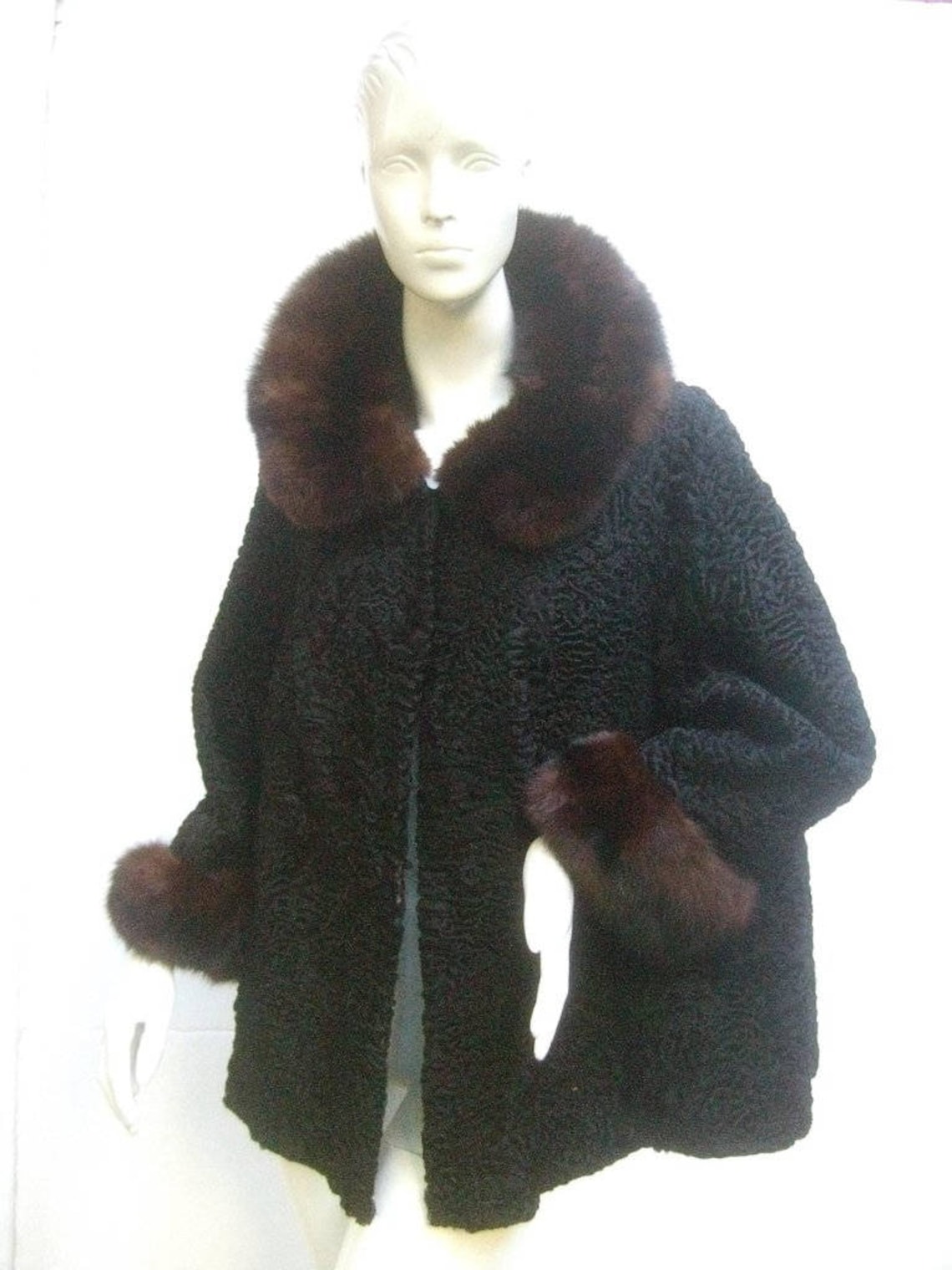Schiaparelli Sable Trimmed Astrakhan Jacket. Total Luxury - Etsy