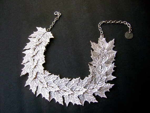 Dramatic Large Scale Silver Matte Metal Articulat… - image 3