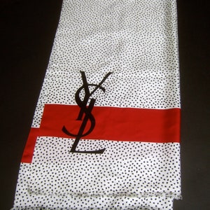 YVES SAINT LAURENT Luxurious Large Silk Shawl-Scarf image 9