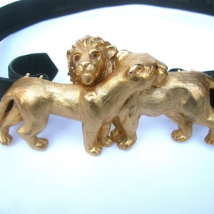 Spectacular Animal Kingdom Stylized Feline Buckle Belt Designed by Mimi D N