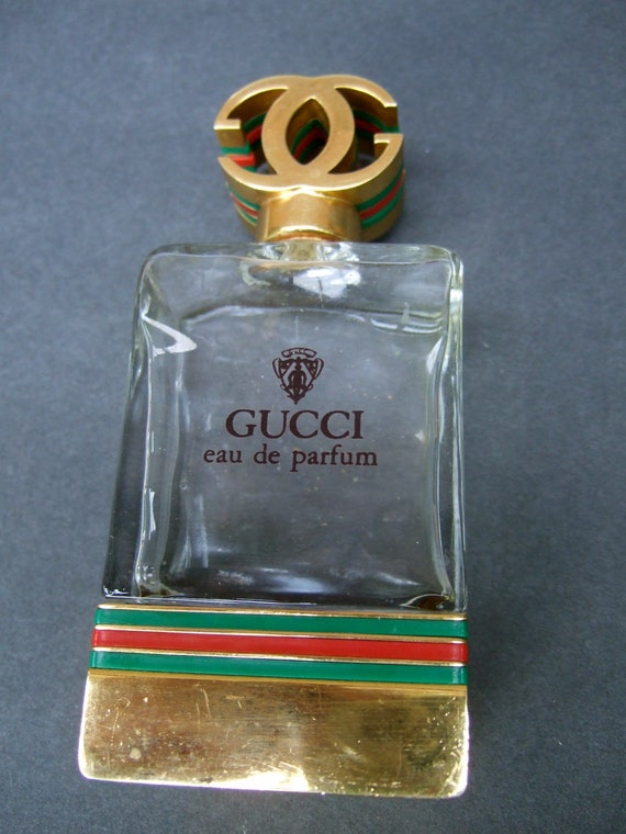 GUCCI Vintage Glass Collectible Empty Perfume Bott