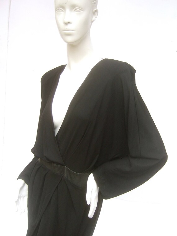 ROBERTO CAVALLI Black Jersey Knit Dress Size 48 - image 10