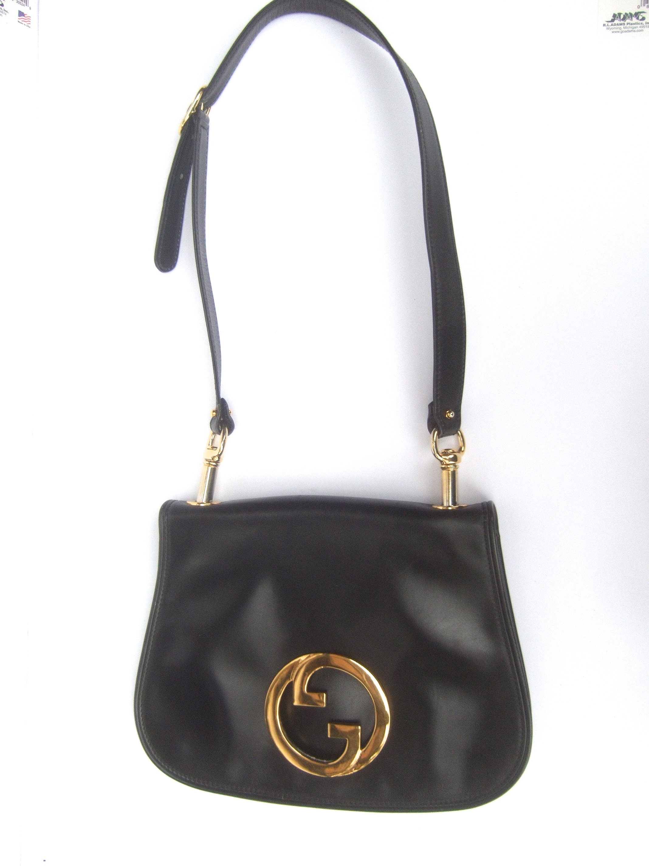 GUCCI Italy Ebony Leather Blondie Shoulder Bag c 1970s | Etsy