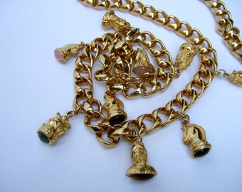 Vintage Judith Leiber Gold Semi-Precious Stones Chain Belt, 1990s Judith Leiber Gold Semi-Precious Stones Chain Belt, 1990s  main image 3