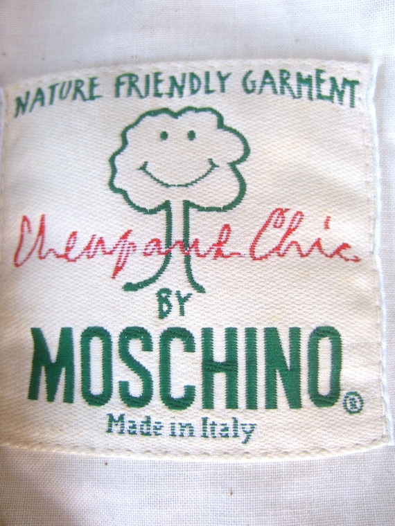 MOSCHINO Italy Chic Cream Laine Wool Wood Heart B… - image 8