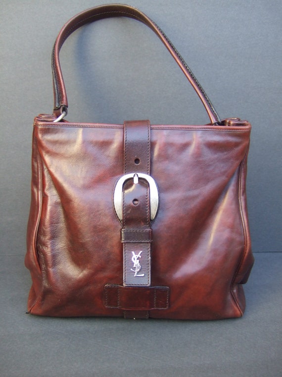 YVES SAINT LAURENT Rive Gauche Stylish Brown Dist… - image 1