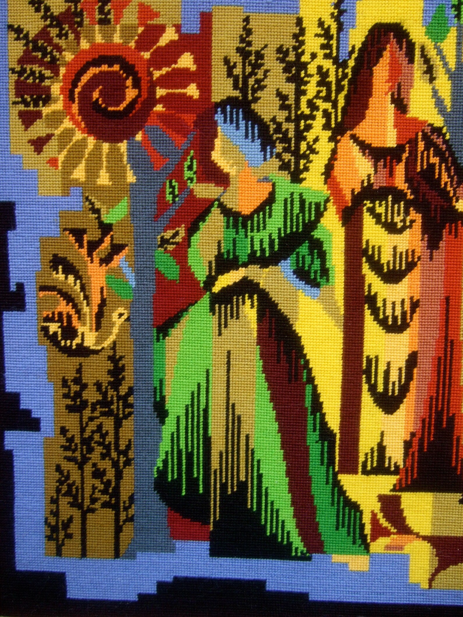 Exquisite Artisan Handmade Needlepoint Four Seasons Large Wall Etsy