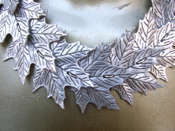 Dramatic Large Scale Silver Matte Metal Articulat… - image 5