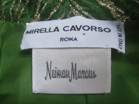 Luxurious Italian Chartreuse Metallic Lame Jacket… - image 5