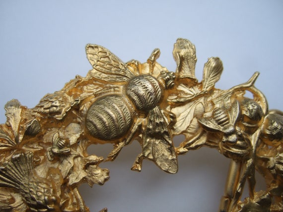 Charming Gilt Matte Metal Bee Themed Belt Buckle … - image 7