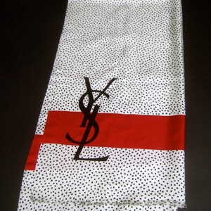 YVES SAINT LAURENT Luxurious Large Silk Shawl-Scarf image 4
