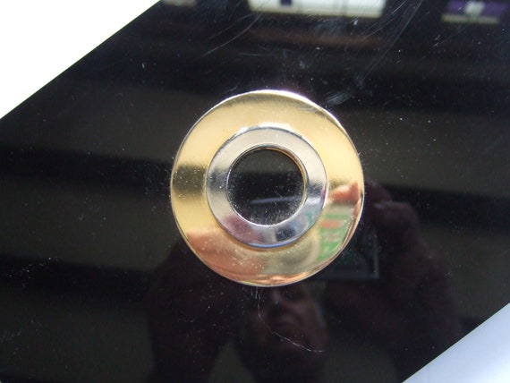 Sleek Mod Black Rectangular Lucite Panel Shoulder… - image 4