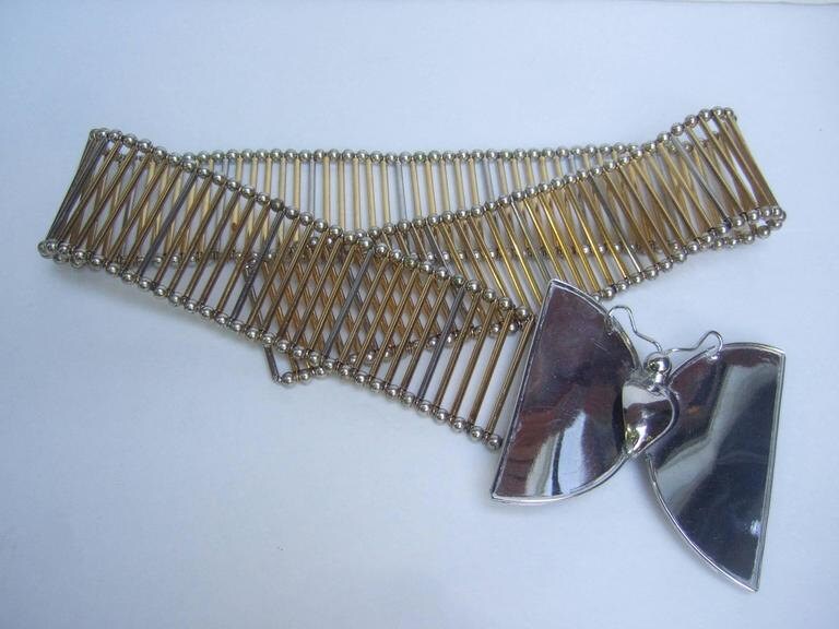 William De Lillo Massive Mixed Metal Butterfly Belt. 1968  display picture 2