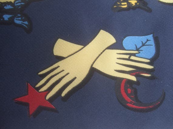 Fornasetti Italy Surrealistic Graphic Print Silk Necktie