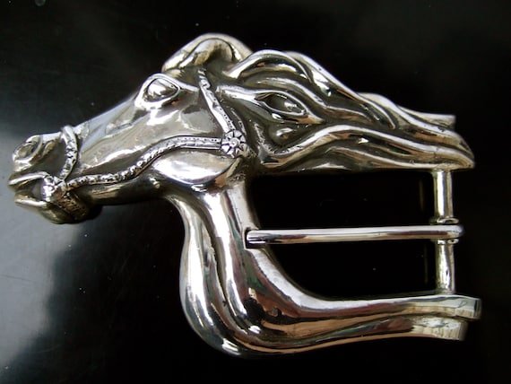 Decorative Silver Horse Belt Item #1010K- Navajo 10ct Sterling Silver Horse Storyteller  main image 4