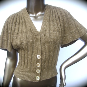LOUIS VUITTON Chic Cashmere Wool Blend Knit Cardigan Size M