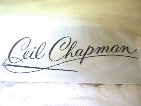 Ceil Chapman Stunning Ivory Brocade Jeweled Empir… - image 5