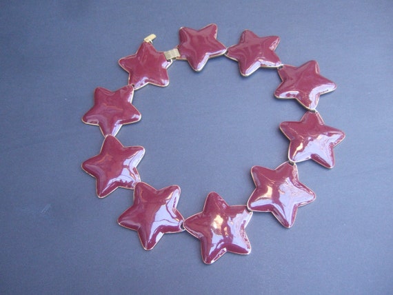 Massive Chunky Chocolate Brown Enamel Star Link St