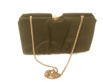 RODO Opulent Black Satin Evening Bag Clutch