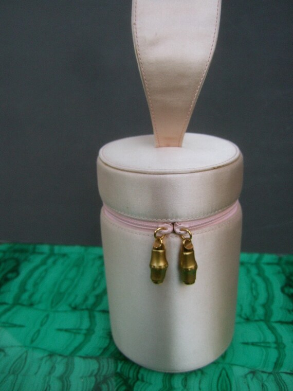 GUCCI Rare Opulent Pale Pink Silk Cylinder Evening