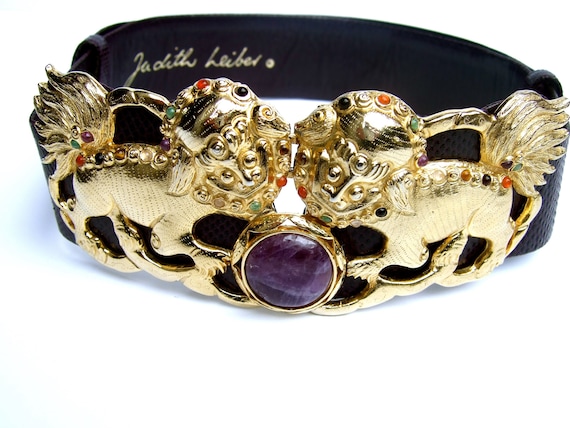 Judith Leiber Purple and Gold Belt Vintage Sold at Auction: 3 JUDITH LEIBER VINTAGE BELTS. 2 main image 4