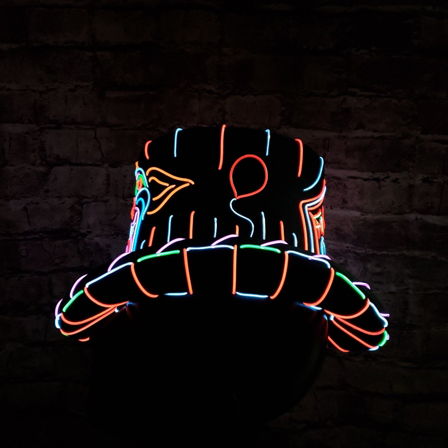 Neon Top Hat Custom LED Light up Hatel Etsy