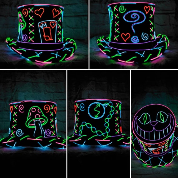 Neon Top Hat Custom LED Light up Hatel 
