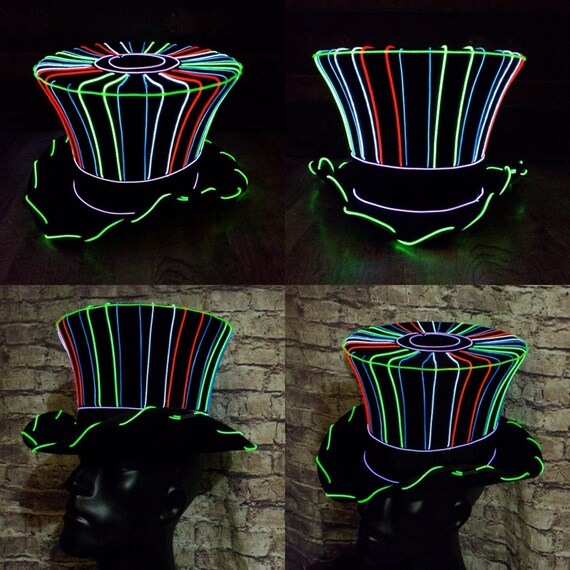 Neon Top Hat Custom LED Light up Hatel 