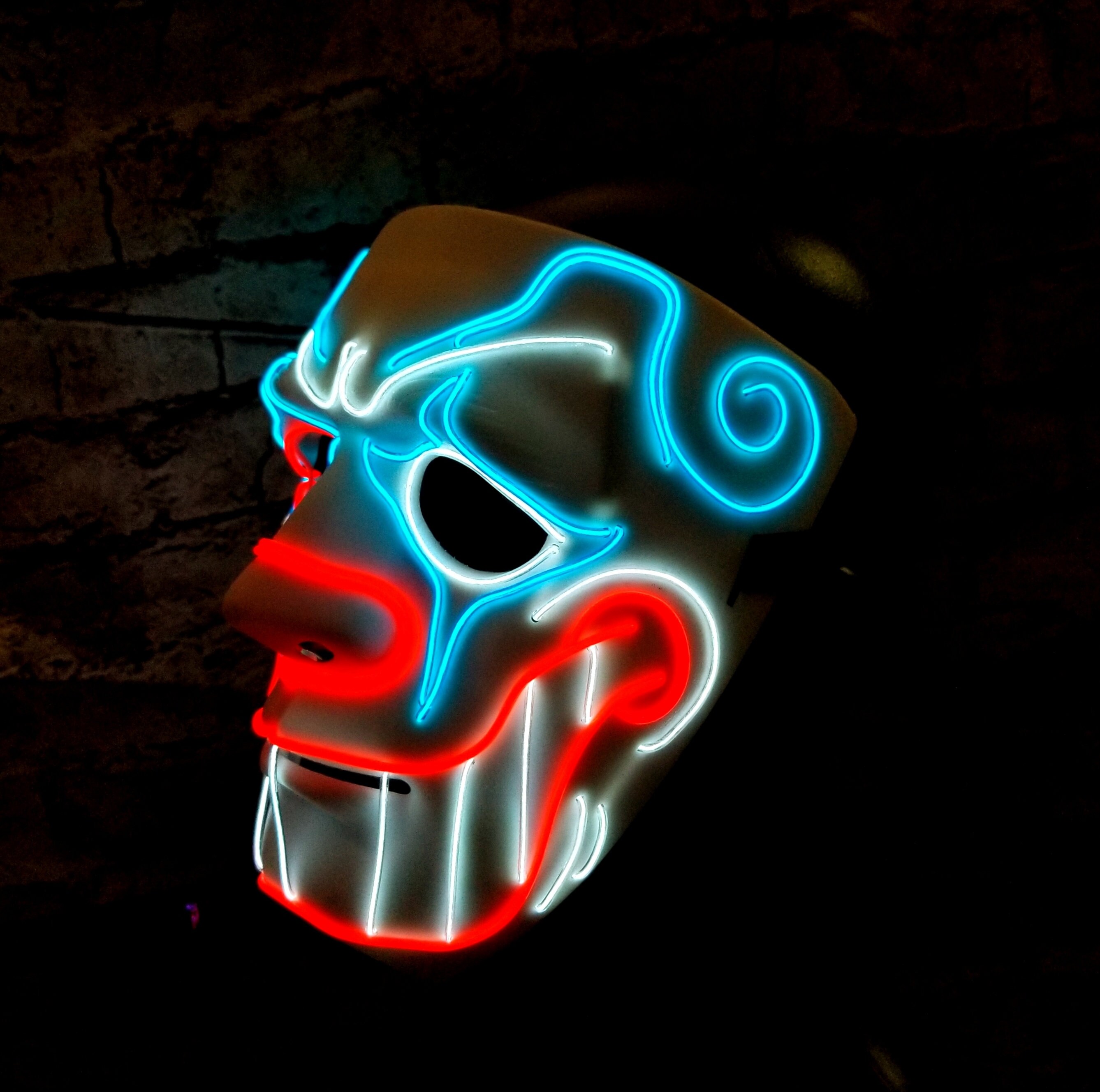 CREEPER CLOWN LED Light up Maskel Etsy