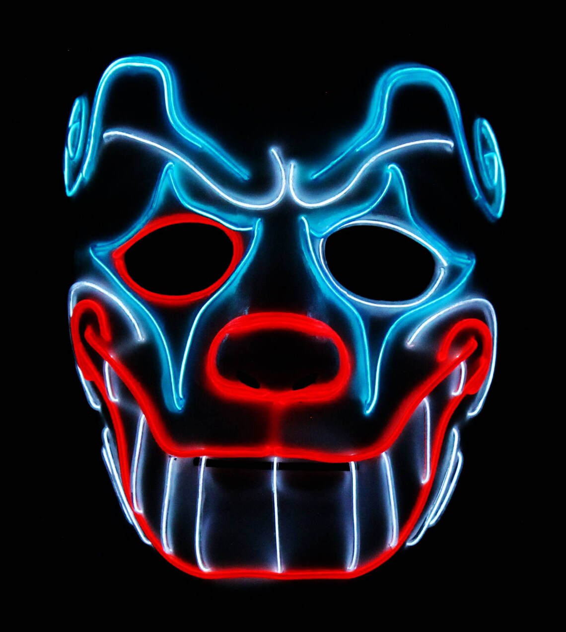 CREEPER CLOWN LED Light Up MaskEl Etsy