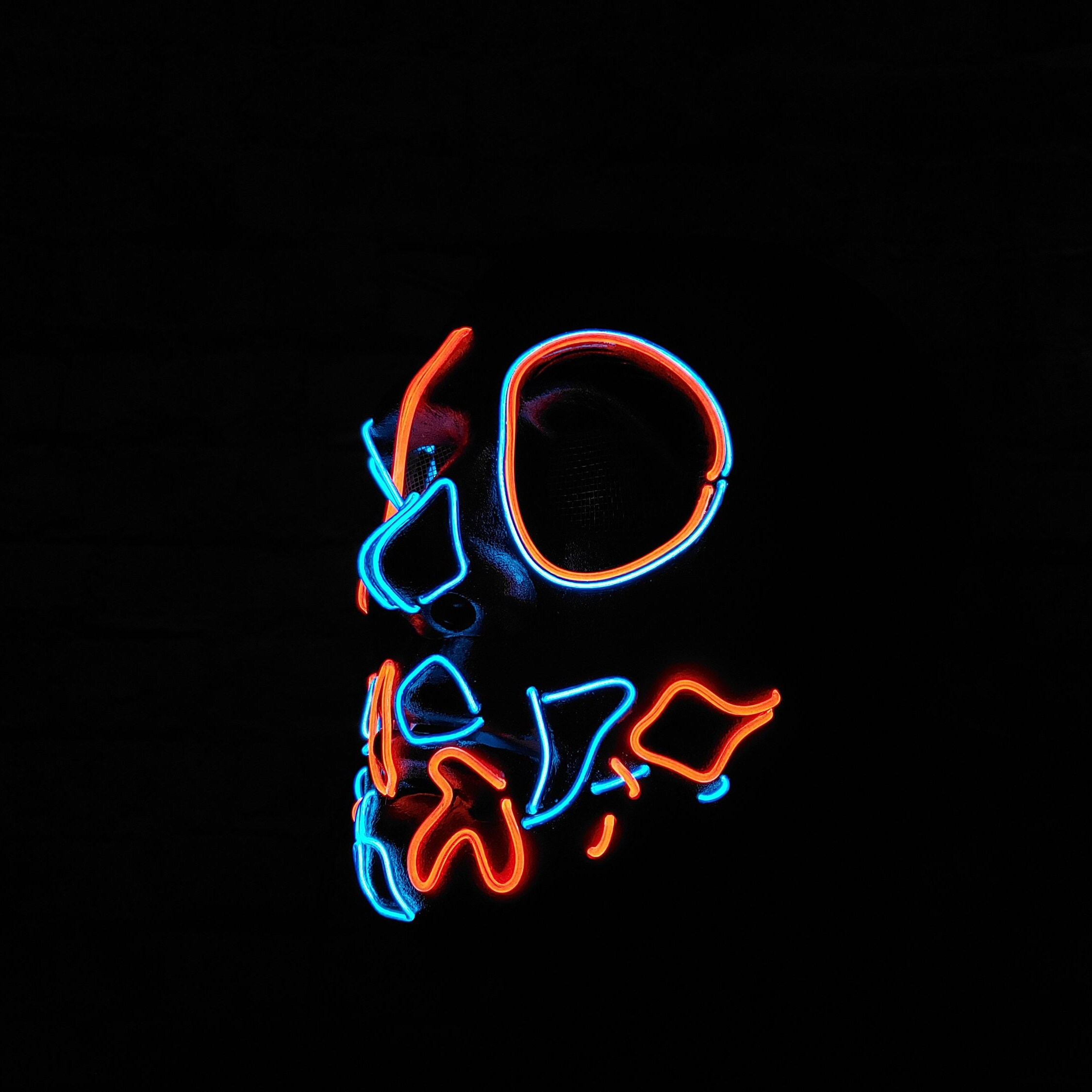 XO Skull - Handmade Mask,el Wire Neon,purge,rave Outfit,halloween ...