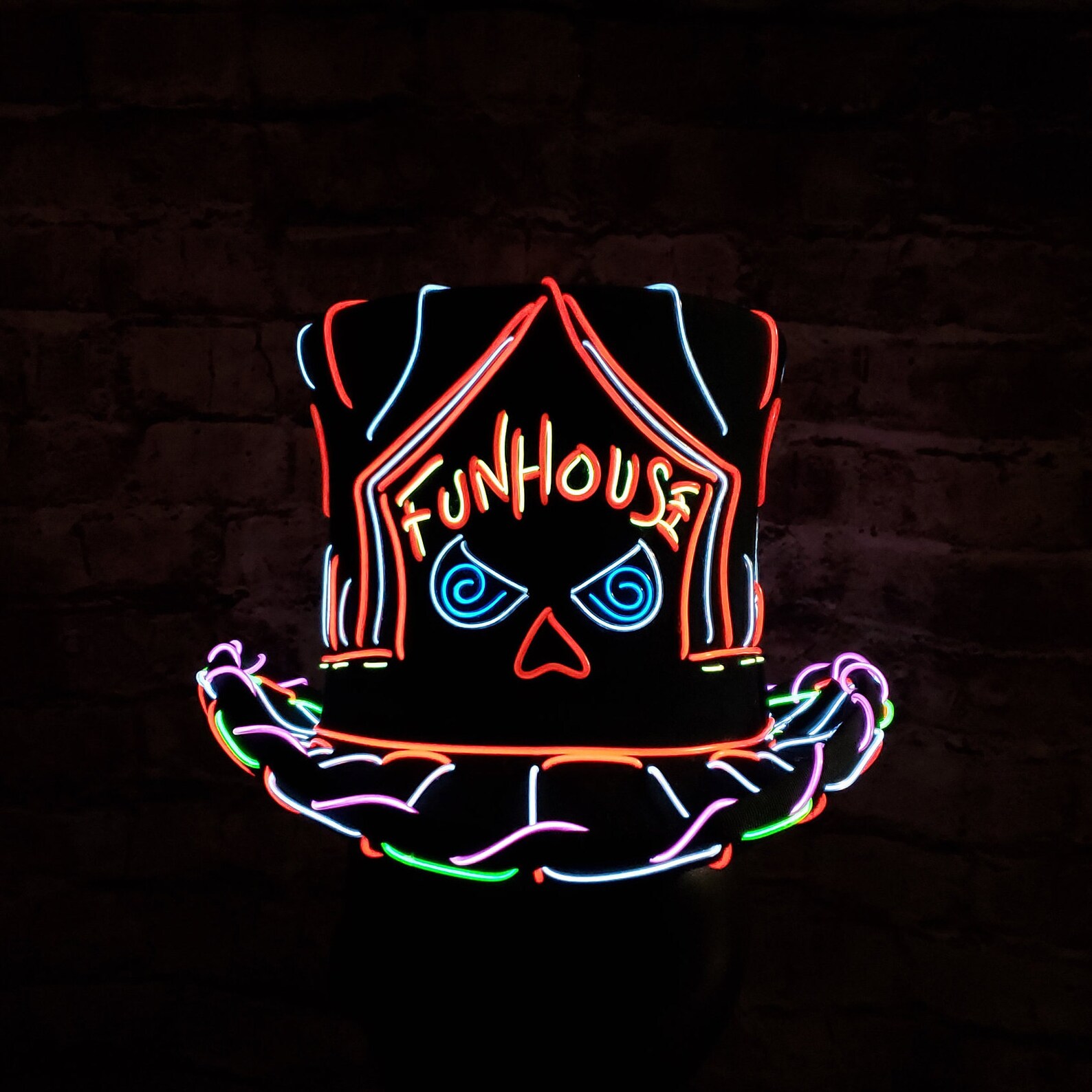 Neon Top Hat Custom LED Light up Hatel Etsy