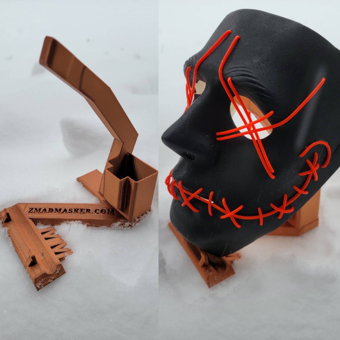 Custom Mask Display Stand 3D Printed Display Stand, Battery Pack Holder