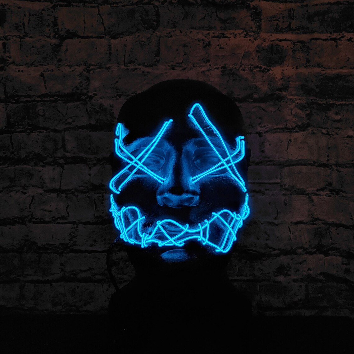 Sitches - Neon Mask Handmade,el Wire,purge,prop,art,rave,halloween ...